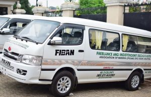 Oyo FIBAN Hails Makinde For Donating New Bus ...the brand new bus presented to Oyo FIBAN by Engineer Seyi Makinde...