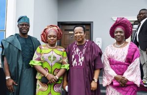 Makinde Salutes As Popular Cleric, Femi Emmanuel Turns 66 From left, Oyo State Governor, Seyi Makinde; his wife, Tamunominini; Presiding Pastor of Living Spring Chapel International, Pastor Femi Emmanuel and his wife, Modupe during the 66th Birthday thanksgiving service of Pastor Emmanuel held at Dominion Cathedral, Ibadan