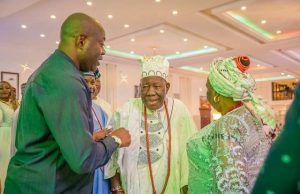Photo: When Makinde Paid Sallah Visit To The Olubadan ...Governor Seyi Makinde, left, with the Olubadan of Ibadanland, Oba Saliu Adetunji and his Olori...