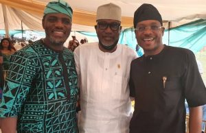 Prominent Nigerians Grace Burial Of Abisoye Fagade’s Mother L-R: Abisoye Fagade, Chief Tunji Alapini and Hon Shina Peller...at the event...
