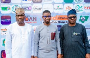 Insecurity: Day Concerned Nigerians Cried Out To Buhari, Others L-R: Rtd CP Fatail Owoseni, Ola Olanrewaju and Taiwo Adisa, the CPS to Governor Seyi Makinde...at the event...