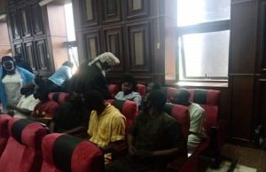 Photos: When DSS Presented Sunday Igboho’s Aides In Abuja Court On Monday