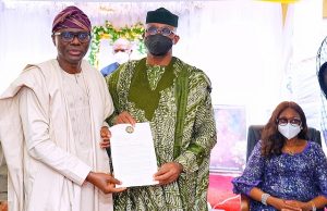 Father’s Demise: Abiodun Plays Host To Sanwo-Olu At Iperu Governor Babajide Sanwo-Olu, left, with Prince Dapo Abiodun...