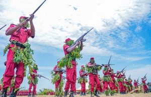 How Suspected Kidnapper Was Arrested By Osun Amotekun ...Amotekun-men...demonstrating skills...at the event...in Ejigbo...