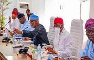 Southern Governors Identify More Reasons Why States Must Collect VAT ...Ondo's Governor Oluwarotimi Akeredolu...and others at the meeting on Thursday...