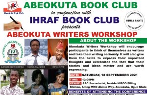All Set For Abeokuta Book Club, IHRAF To Organize Abeokuta Writers Workshop