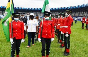 Makinde Identifies Why Nigerians Must Continue To Be Loyal, Proud …Representative of Oyo State Governor and Secretary to the State Government, Mrs Olubamiwo Adeosun inspect the Police guard during the celebration of Independence Day held inside the remodeled Lekan Salami Stadium, Ibadan…