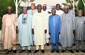 Photo: When APC’s Caretaker Chairman, Others Visited Tinubu In Lagos …(L-R) Alhaji Bashir Machina, Alhaji Abdullahi Yusuf, APC Caretaker Committee Chairman and Yobe State Governor Mai Mala Buni, APC National Leader, Asiwaju Bola Ahmed Tinubu, Alhaji Muhammadu Gadaka and Mallam Yakubu Ajaka…Back Row (L-R): Hon. Tijjani Zanna Zakariya, Hon. Suleiman Damagum, Hon. Musa Mustapha, during the visit…
