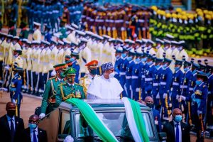 President Muhammadu Buhariduring the colourful celebration in Abuja on Friday
