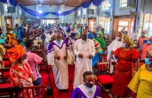 Cleric Wants South West Governors To Diligently Enforce Anti-Open Grazing Law ...Ondo's Governor Oluwarotimi Akeredolu and others during the thanksgiving programme...