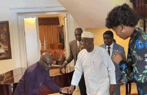 Photo: When Oyedepo Paid Condolence Visit To Pastor Odukoya Pastor Taiwo Odukoya, left, welcoming his guest...