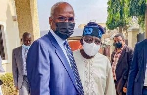 Photo: Fashola In Symbolic Visit To Tinubu In Abuja ...Mr Raji Fashola, left, with Asiwaju Bola Tinubu...