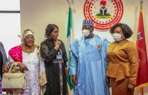 Why There Should Be More Women Participation In Governance – Lawan L-R: Hon Issa Mayaki Ramnatou, Senator Biodun Olujimi, Senate President Ahmad Lawan and the Leader of the delegation of ECOWAS Female Parliamentarians Association and 3rd Deputy Speaker ECOWAS Parliament, Hon. Memounatou Ibrahima during a visit to the Senate President on Wednesday in Abuja...