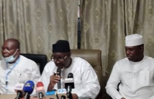 Ekiti Guber 2022: Fayemi’s Ex-SSG, Oyebanji Becomes APC’s Flagbearer ...the Chairman of the Electoral Panel and the Executive Governor of Jigawa State, Alhaji Abubakar Badaru and others while declaring the result of the Ekiti APC guber primary...
