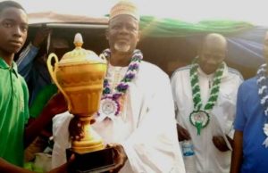 Engage Youths In Sporting Activities To Prevent From Veering Into Anti-Social Vices – Prof. Sabit Olagoke Prof Sabit Olagoke Ariyo...presenting the trophy to the winners...