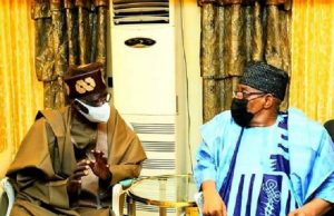 2023 Presidency: Tinubu Storms IBB’s Uphill Residence In Minna Senator Bola Tinubu, left, with General Ibrahim Babangida, in Minna...