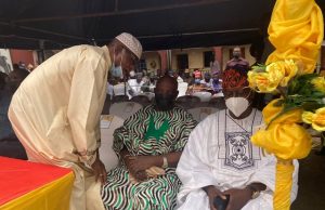 Ladoja, Others Witness Third Day Fidau For Late Olubadan, See Images Agba Oye, Rashidi Ladoja, middle, with others at the event...