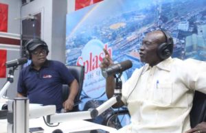 Day I Scored Two Corner-Kicks Directly Without Assistance From Anybody – Felix Owolabi ...Dr Felix Owolabi, MON, right, with Olayinka Agboola during the Radio Show on Splash 105.5fm...