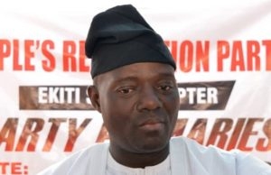 Guber Poll 2022: PRP Candidate Promises To Transform Ekiti If Elected Olaniyi Agboola