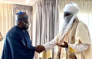 Photo: Dele Momodu Holds Private Meeting With Emir Of Kano ...Chief Dele Momodu, left, with the Emir of Kano...