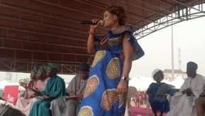 ...late Dauda Epo Akara's daughter, Suliat also entertained at the cultural festival...
