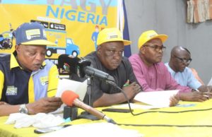 Why We Are Launching New Logistics App -NIPOST L-R: General Manager, E-Commerce and Logistics, NIPOST, Mr Oladapo Olakunle; representative of the Postmaster General, Mr Victor Edugele; GM, EMS Nigeria, Mr Abiodun Ogundele; and Deputy GM, Special Duties, NIPOST, Mr Dickson Mahmud, during the inauguration of POSTAGY E-Commerce App by NIPOST in Lagos…