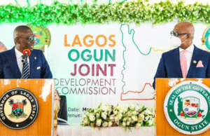 Lagos, Ogun Move To Free Badagry/Agbara Expressway Of Illegal Structures Governors Babajide Sanwo-Olu, left, with Dapo Abiodun...