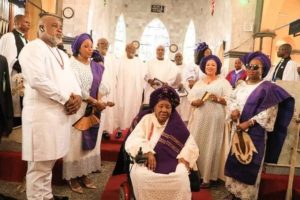 Mama Grace Akeredolu and her children and others