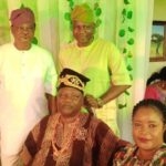 DJ Semight standing left with Engineer Sunday Gbenjo and the Orangun of Oke Ila Oba Adedokun Abolarin with his charming Olori Solape