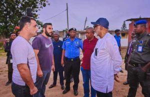 Attack On Construction Site In Owo Condemned By Akeredolu Arakunrin Oluwarotimi Akeredolu Aketi, the governor of Ondo State, second from right, with others...when he visited the construction site...
