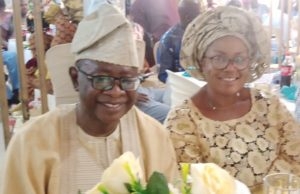 Tributes As Thanksgiving Holds To Mark End Of Prof Salami’s Tenure As VC At Tech-U ...Professor Ayobami Salami...with his elegant wife...at the event...