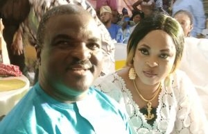 Abass Akande Obesere left with another guest