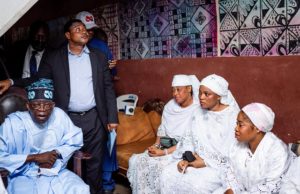 Photo: When Tinubu Joined Others In Oyo To Be Part Of 8th Day Inter-religious Prayers For Alaafin …Asiwaju Bola Ahmed Tinubu, commiserating with the wives of late Alaafin of Oyo, Oba Lamidi Adeyemi…