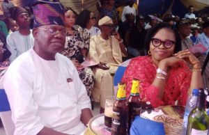 Mr Yomi Layinka and his adorable wife, Bisi...at the event...