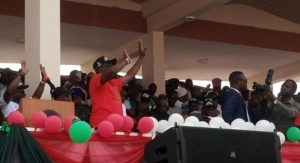 Engineer'Seyi Makinde thanking his supporters after he was declared winner...
