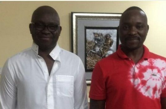 Isaac Fayose To Ayo Fayose: REA Chairmanship Belittles Your Political Status ...Dr Ayo Fayose, left, with his brother, Isaac...both Afao Ekiti brothers now at war?