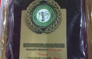 Olagunju, OYSIEC Chairman Bags Award From NBA Badagry Aare Isiaka Abiola Olagunju's award...