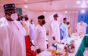 APC Presidential Ticket: Buhari Votes For Southerner President Muhammadu Buhari and others at the meeting...