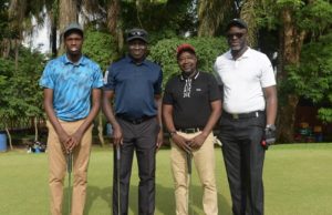 Photos As NOVA Merchant Bank Boss Enjoys Golf Session At Ikoyi Golf Club On Saturday L-R: Golfer, Junior Egbakumeh; Chairman of NOVA Merchant Bank, Mr. Phillips Oduoza; Chairman, NOVA Asset Management Co, Osemwengie Ede; and Enterprise Commercial Lead, Middle East and Africa, Microsoft, Akin Banuso, at a Special Golf Competition held at Ikoyi Golf Club in Lagos on Saturday