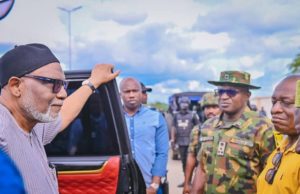 Owo Church Massacre: Akeredolu Suspends Party Assignment In Abuja, Returns Home, Briefed By Heads Of Security Agencies Ondo's Gov Oluwarotimi Akeredolu...with heads of security agencies at the scene of the massacre...on Sunday...