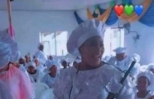 Gunmen Attack Ogun Church, Abduct Two Worshippers ...trending image on the social media of an unidentified white garment church member apparently combat ready while worshipping...