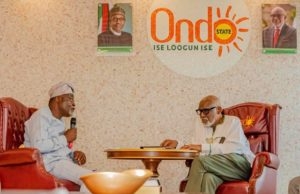 Owo Church Massacre: NMA Hails Akeredolu For Proactively Reacting ...Ondo's Gov Oluwarotimi Akeredolu, right, with the Chairman of the Southwest NMA, Dr Oladayo Ogunlaja...