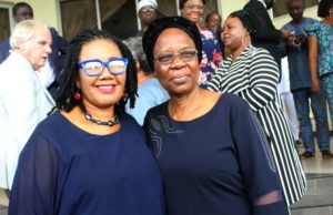 Day Oyo Govt, Colleagues, Mentees Eulogized Renowned Virologist, Late Prof Olaleye, See Exclusive Images Mrs Caroline Adeleye, right, with Professor Georgina Odaibo of the Department of Virology, College of Medicine, University of Ibadan...after the event...