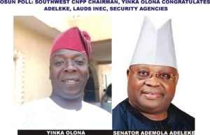 Osun Guber: Southwest CNPP Chairman, Yinka Olona Joins Others To Congratulate Adeleke