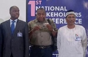 Transformation Of Nigeria’s Economy: OPS, CBN, Banks Mull New Partnership ...the Deputy Director, Financial System Stability Directorate, Central Bank of Nigeria (CBN), Mr Eboagwu Ezulu, left, with others at the event... Photo: Olayinka Agboola