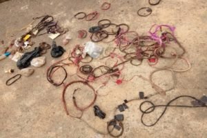 charms recovered from the suspected invaders in Ondo State