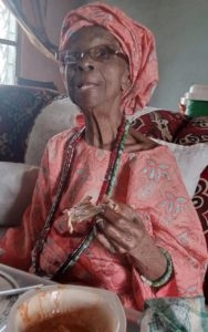 Hon Yetunde Dorcas Bamigboyestill rocking delicious'chicken'...on her 95th birthday on Thursday...