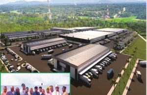 When Sanwo-Olu Flagged Off Construction Of Biggest Logistics Hub In Epe The 3D design of the Lagos State Food Security Systems and Central Logistics Hub at Ketu-Ereyun, Epe, flagged off by Governor Babajide Sanwo-Olu, on Wednesday, 24 August, 2022. Inset (l-r): Representing Kosofe Constituency 1 in Lagos Assembly, Hon. Ganiyu Okanlawon Sanni; Managing Director/CEO, Providus Bank, Mr. Walter Akpani; Chairman, Origin Group, Prince Joseph Samuel; Member, Federal House Of Representatives, Epe Federal Constituency, Hon Wale Raji; Oloja of Epe Land, Oba Kamorudeen Animashaun; Governor Babajide Sanwo-Olu; Commissioner for Agriculture, Ms Abisola Olusanya; Chairman, Ikosi Ejinrin LCDA, Hon. Wale Anomo; Alara of Ilara, Epe, Oba Olufolarin Kayode Ogunsanwo and Chairman Lagos House of Assembly Committee on Agriculture, Hon Kehinde Joseph, during the flag-off ceremony...