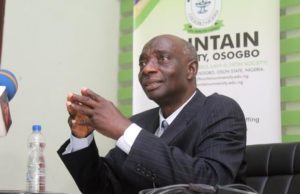 Fountain Varsity VC To FG, ASUU: Find Lasting Solution To Perennial Industrial Action Professor Amidu Olalekan Sanni, the VC at Fountain University...stressing a point...