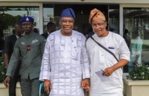 Acting Governor Of Oyo Tasks Online Publishers On Need To Be Professional ...Chairman of SWEGOP, Olayinka Agboola, right, with Barr Bayo Lawal, Oyo's Acting Governor after the meeting...